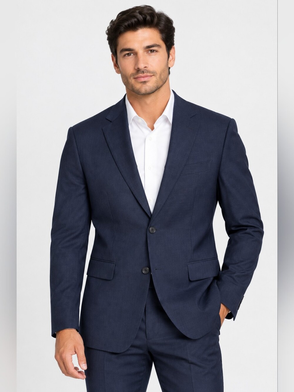 Dkny Men's Navy Two-Button Suit Jacket